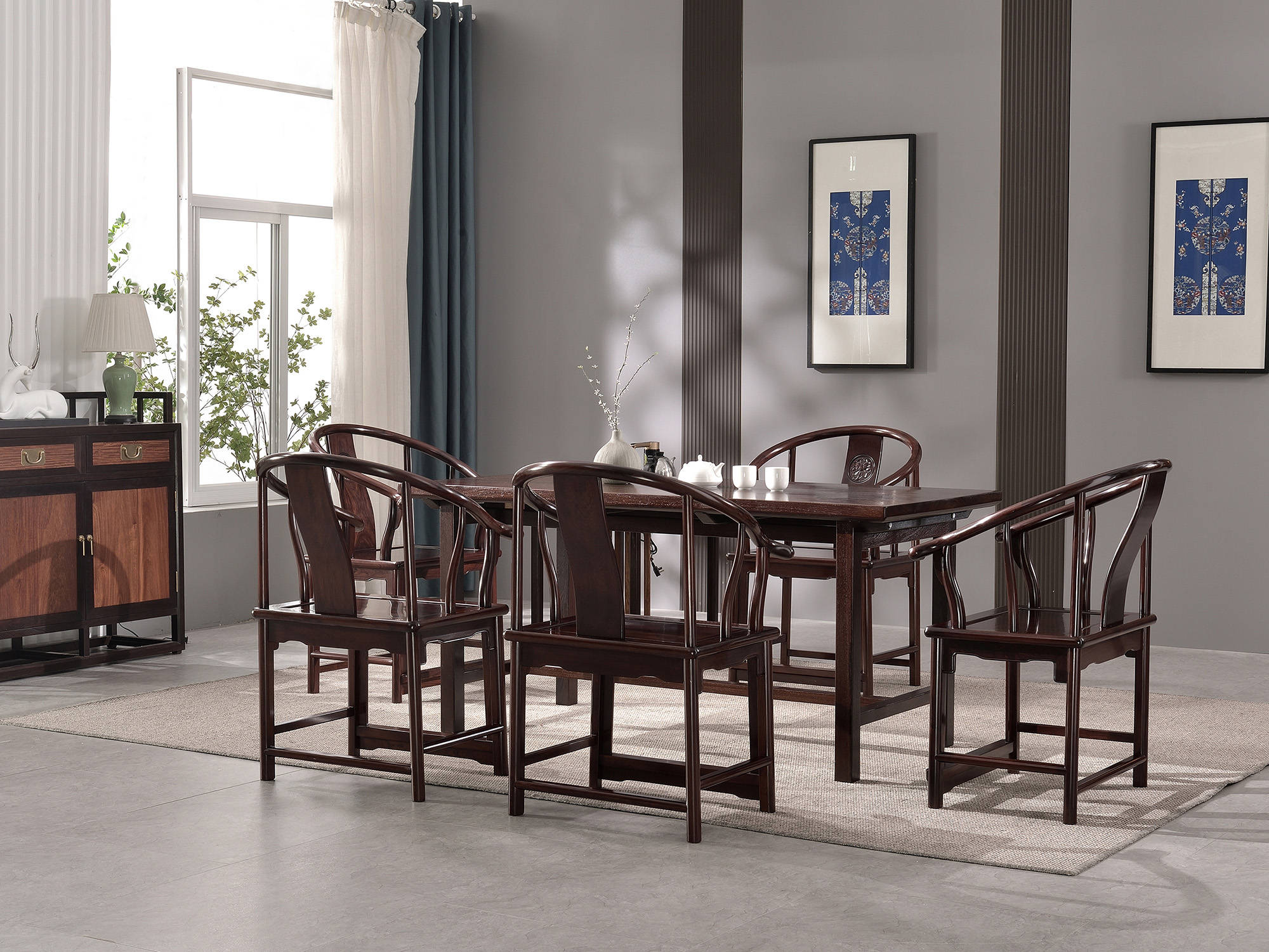 荐：明清古典与新中式设计餐桌厂家直销与客